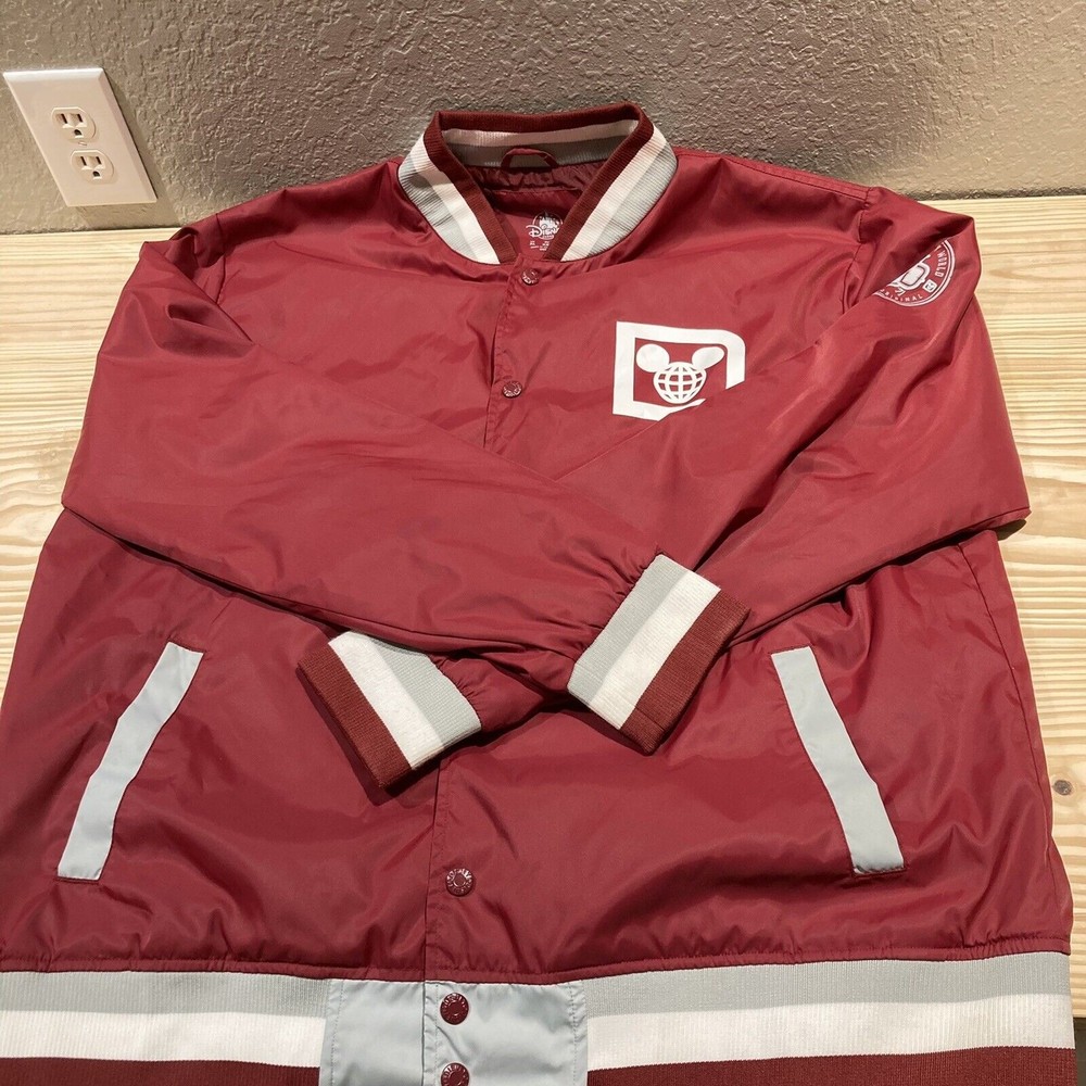 Walt Disney World '71 Windbreaker Rain Jacket Maroon Size X-Large XL